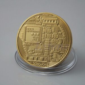 1Pc Gold Plated Bitcoin Coin Collectible Gift BTC Coin Art Collection Physical 1