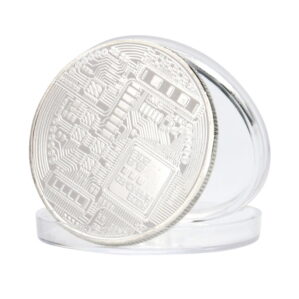 Silver Plated Bitcoin Physical Bitcoins Casascius Bit Coin BTC With Case Gift Home Decoration Crafts Non
