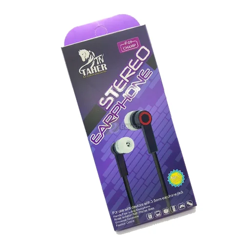 Taher Stereo Earphone with Super Bass 6 Taher Handsfree with Bass