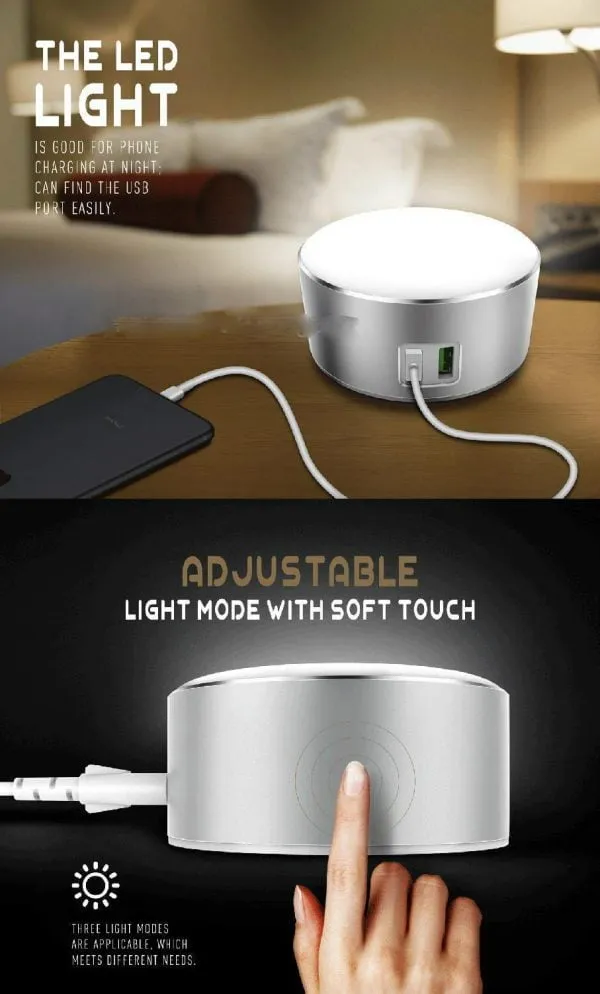 LDNIO A2208 Dual USB Charger with LED Touch Sensor