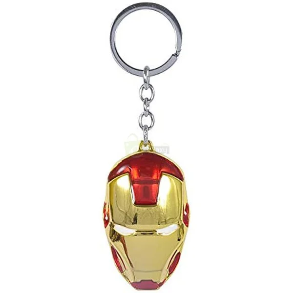 iron man gold red keychain back