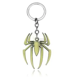 spiderman gold copper plated keychain
