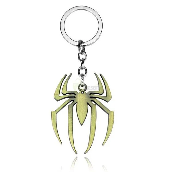 spiderman gold copper plated keychain