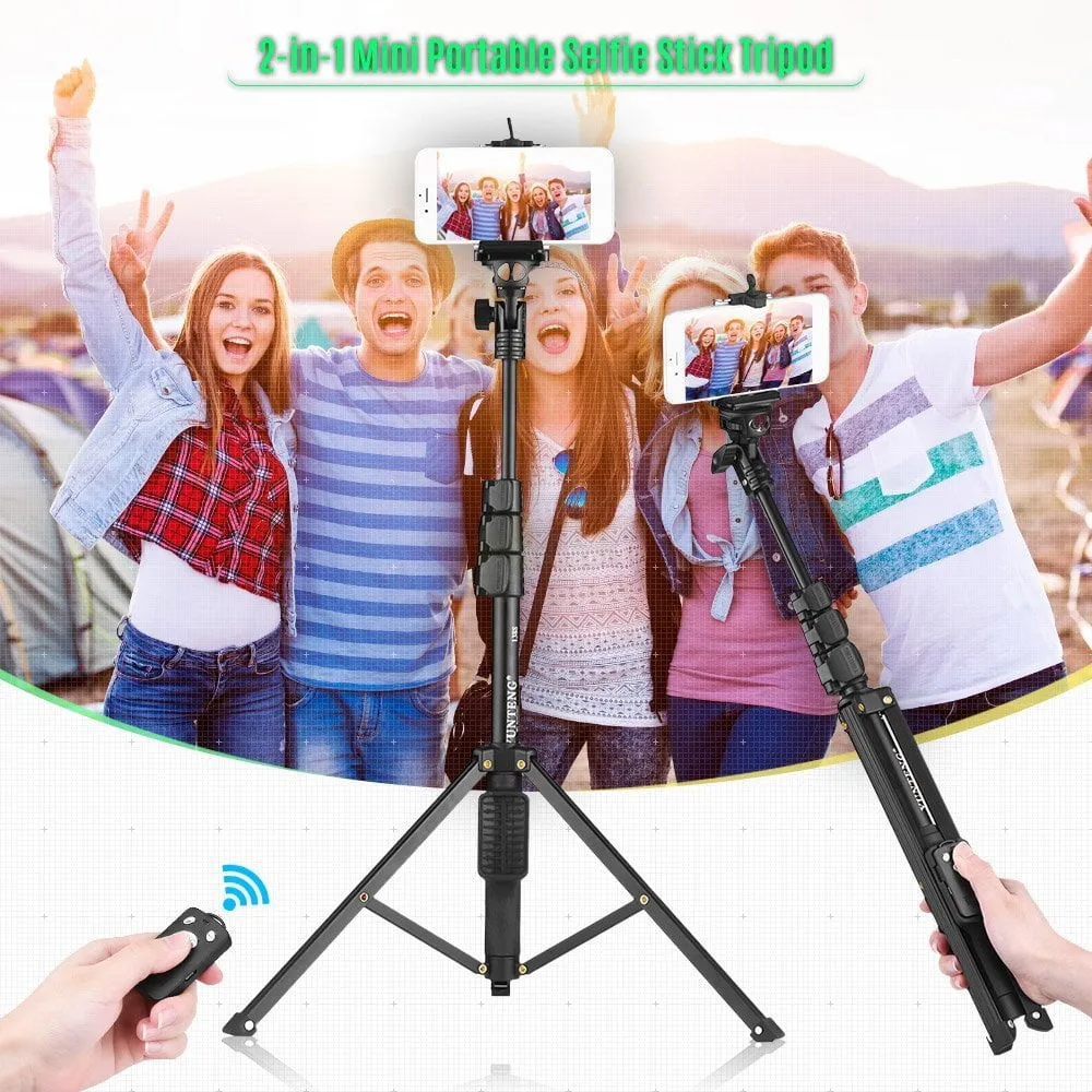 Tripod stand cum Selfie Stick 4 feet with remote Andoer YUNTENG VCT-1388 1 Andoer YUNTENG VCT 1388 selfie tripod