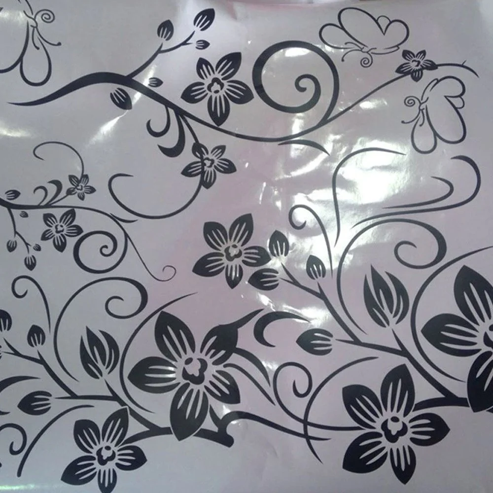 Flowers and Vine Around LED Vinyl Wall Sticker Mural original