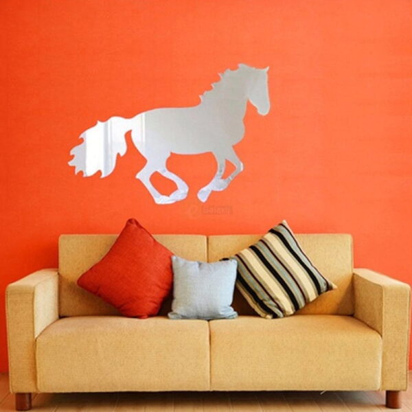 Horse DIY Mirror Wall Sticker Galloping sofa