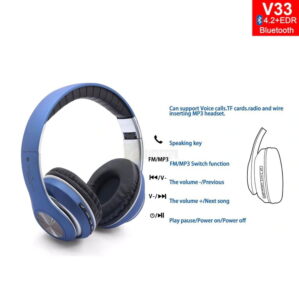 JBL V33 Wireless Bluetooth Headphone 4.2 Stereo with FM radio Mic specs