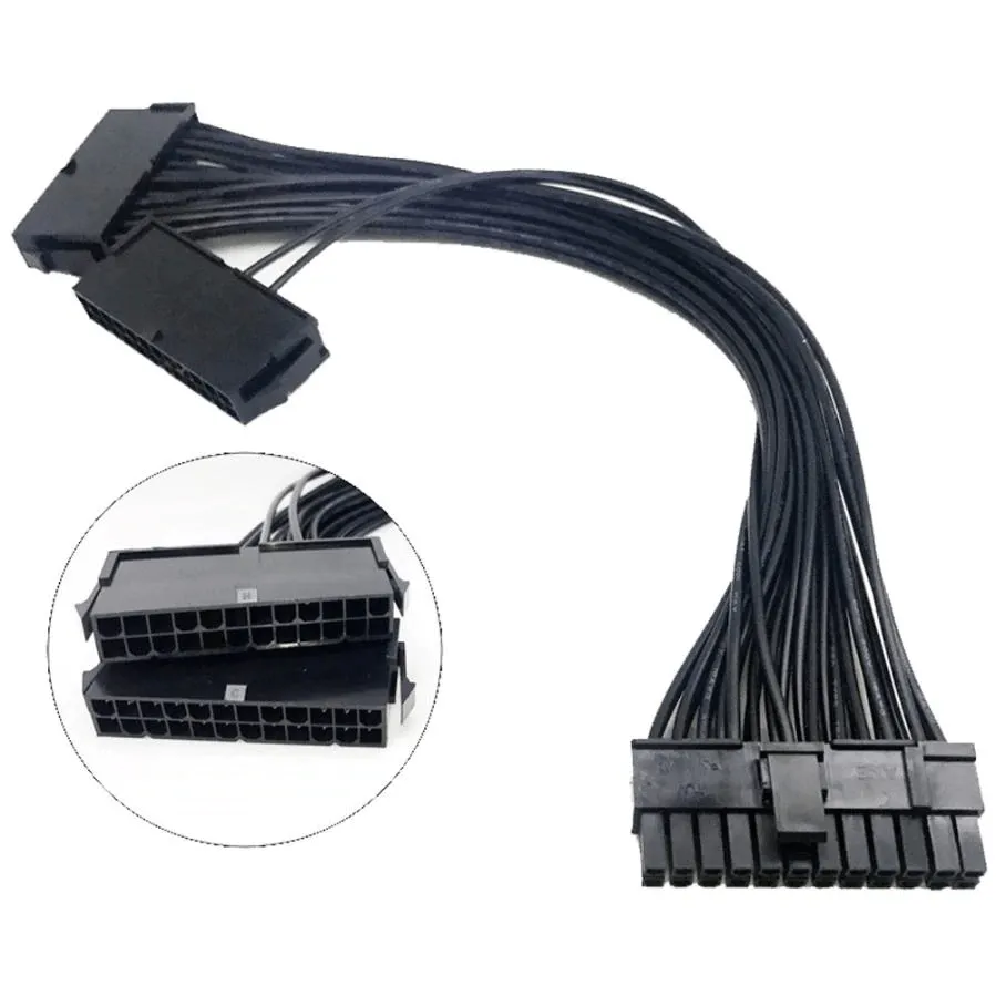 Power Supply 24 pin Joiner ATX Motherboard Connector Cable Dual PSU Joiner 1 dual power supply connector motherboard