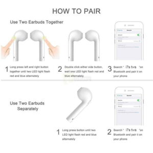 7S TWS Mini Bluetooth Headset pairing