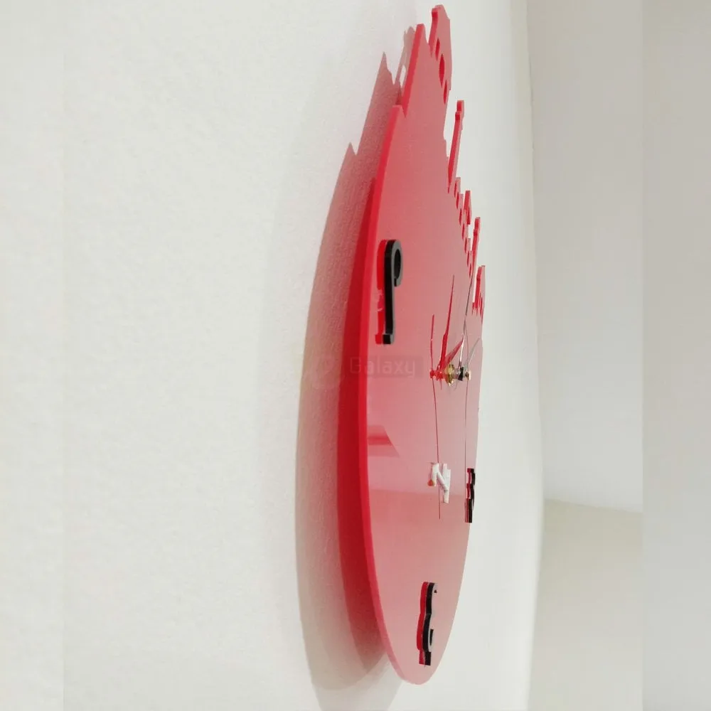 Badshahi Masjid Wall Clock Acrylic Lahore Wall Clock WCD02 4 Acrylic clock black design 2 badshahi masjid side view