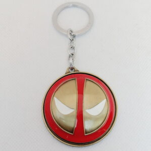 Deadpool golden keychain metal