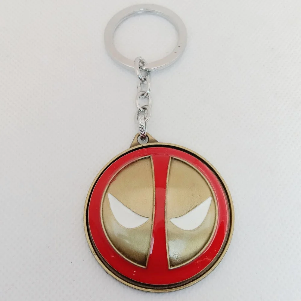 Deadpool keychain Marvel Keychain keyring for cars bikes 4 Deadpool golden keychain metal