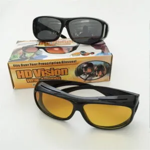 HD Night Vision Glasses 2pcs wrap around fits over glasses