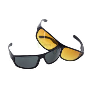 HD Night Vision Glasses 2pcs wrap around fits over glasses clear