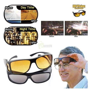 HD Night Vision Glasses 2pcs wrap around fits over glasses night day