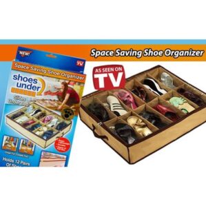 Shoe under spacing saving shoe box packing