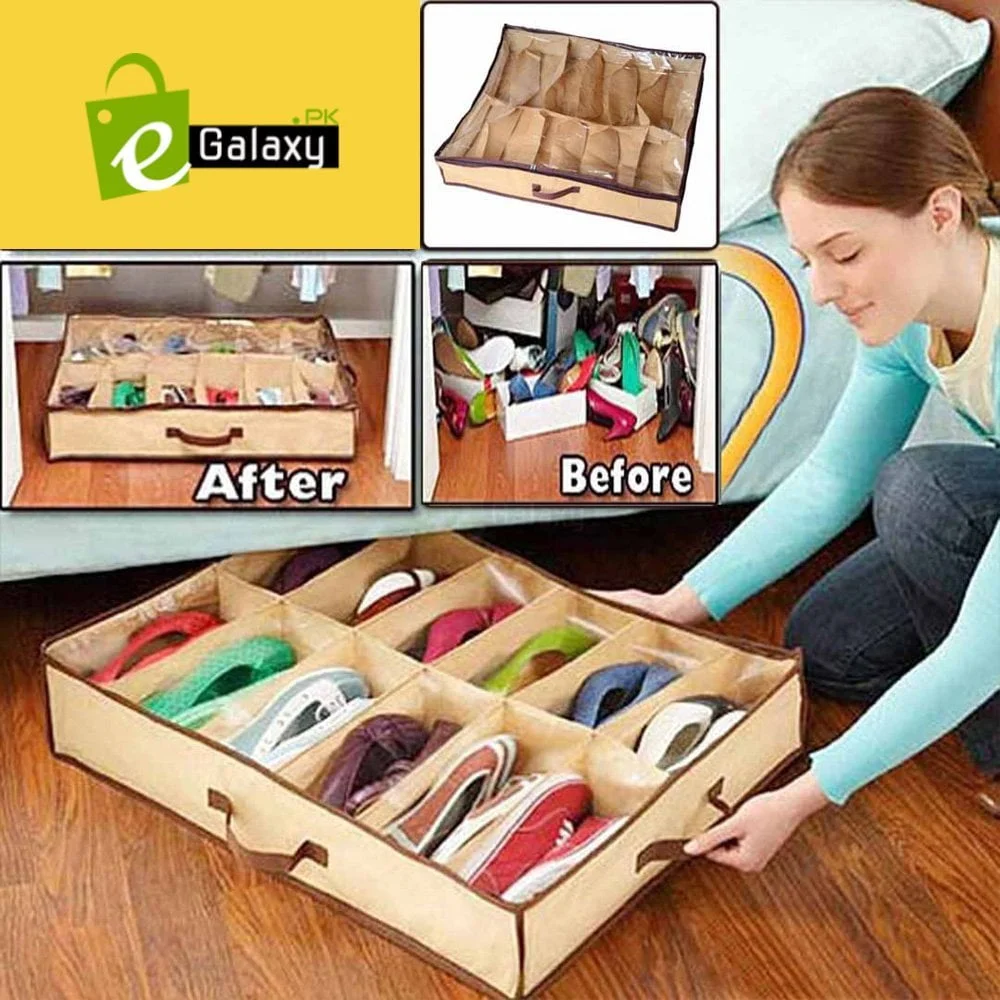 Shoe under spacing saving shoe box