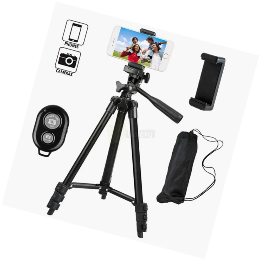 3120 Tripod Stand 4-sections Lightweight with Bag- Black 7 Triod Stand 3120 for camera and mobiles FEATURES