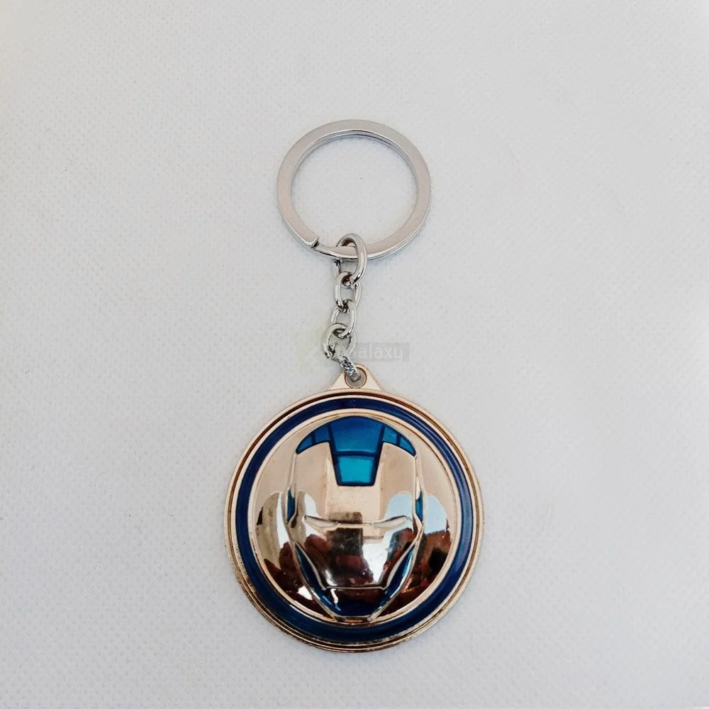 ironman keychain metal silver