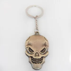 metal skull keychain