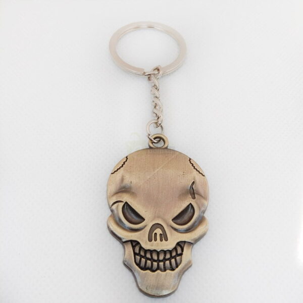 metal skull keychain