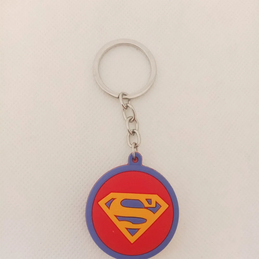 Superman Rubber Keychain Mavel Keychain 3 superman logo keychain rubber
