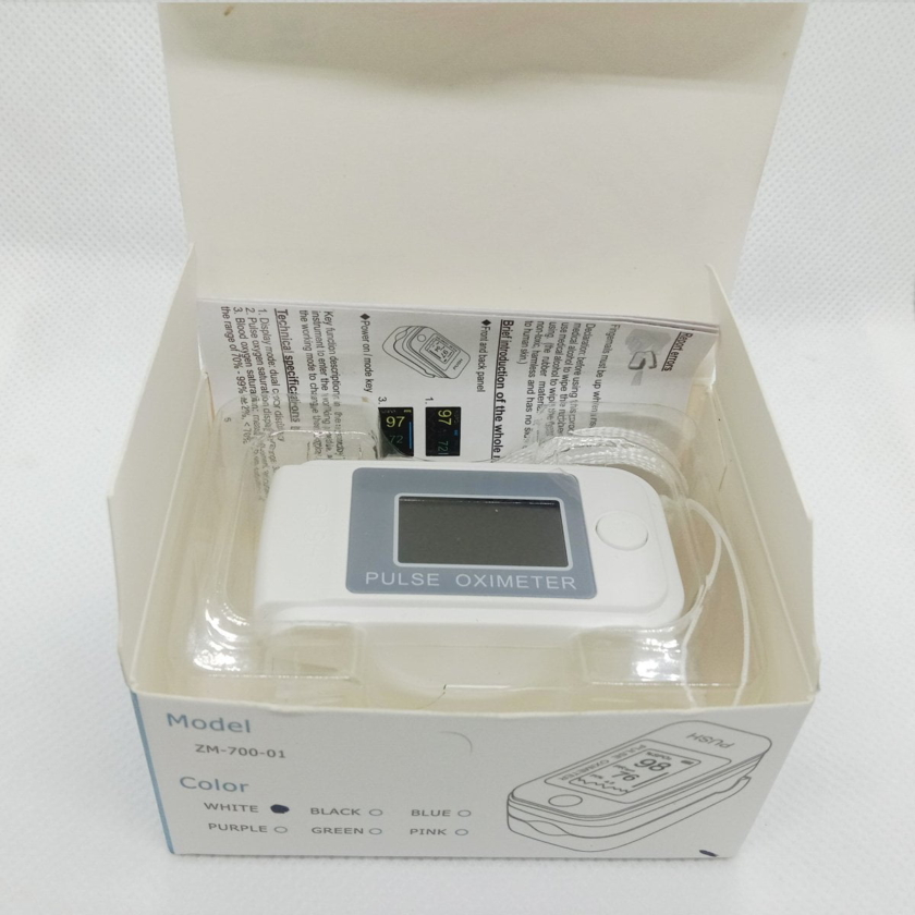 oximeter white packing open
