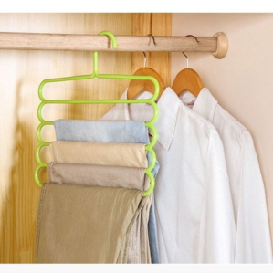 5 Layer Multi Colors Multi functional Clothes Hangers green