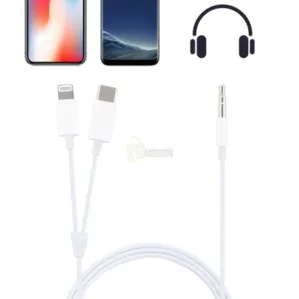 8 Pin Type C to 3.5mm Jack Mobile Phone Audio Cable JH CM32