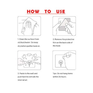Wall Transparent Hook Waterproof Self Adhesive for Bathroom Kitchen how to use