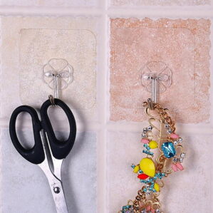 Wall Transparent Hook Waterproof Self Adhesive for Bathroom Kitchen scissor