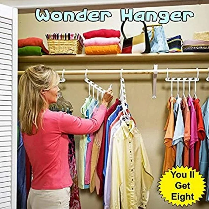 Wonder Hanger Closet Wardrobe Organizer Pack of 8