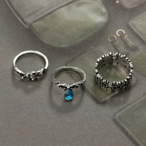 13pcs Set Antique Silver Rings for Women Jewelry JW03