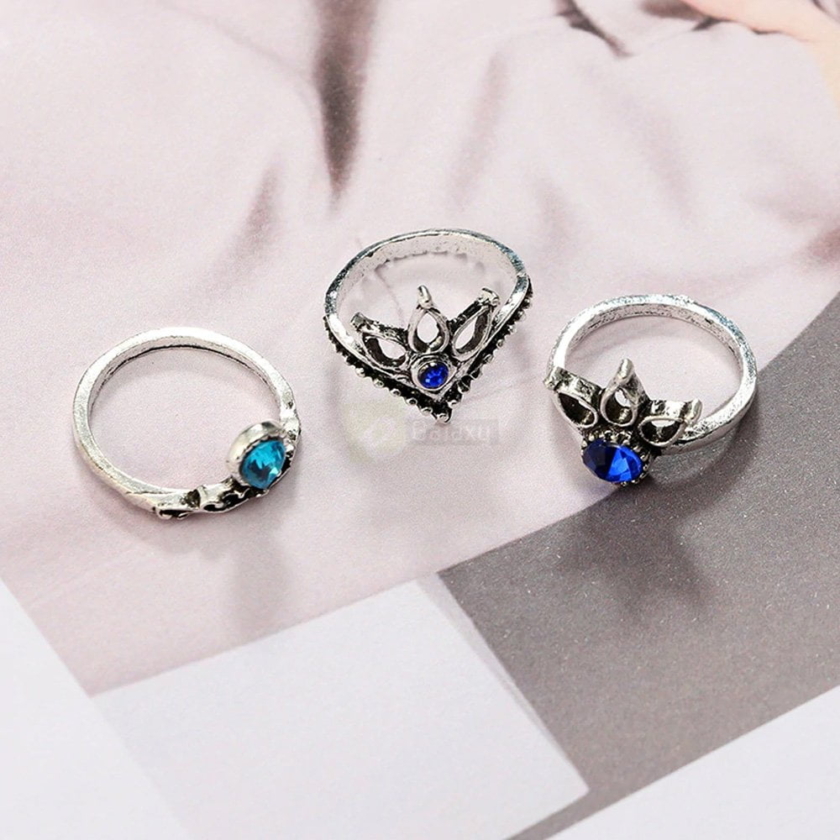 13pcs Set Antique Silver Rings for Women Jewelry JW03 3 13pcs Set Antique Silver Rings for Women Jewelry JW03 3