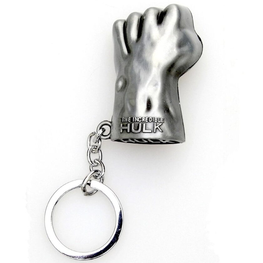 Incredible Hulk keychain Marvel Hulk Punch Keychain sliver