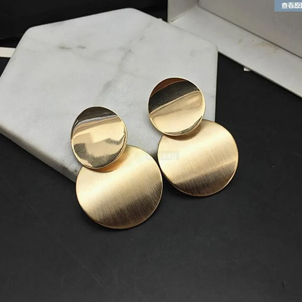 Round Earrings Dangle Drop Metal Fashion Jewelry 2020 JW05 1