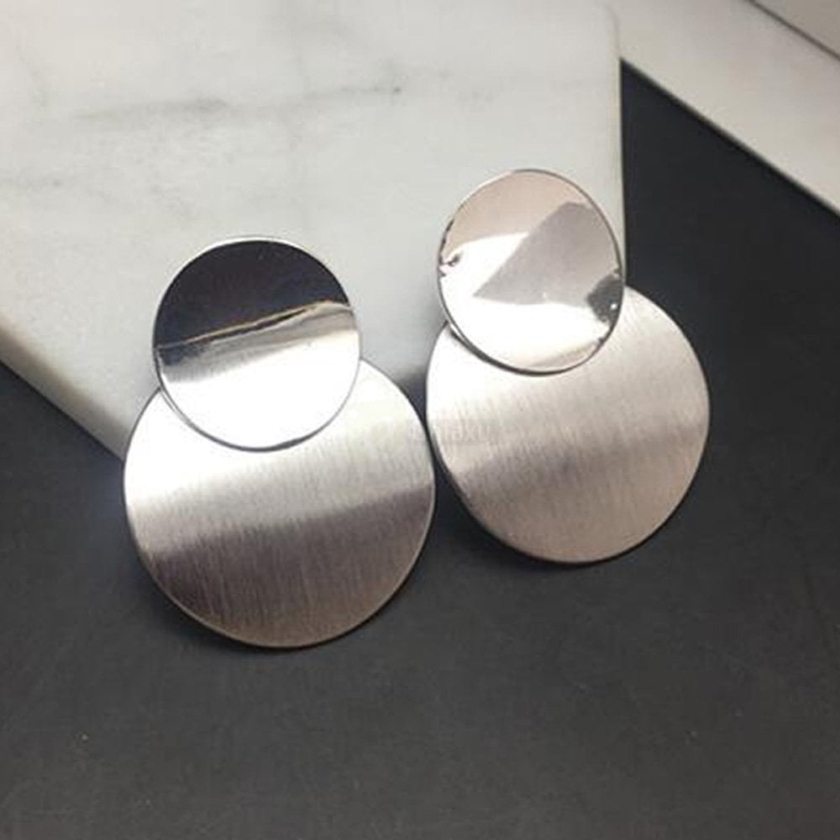 Round Earrings Dangle Drop Metal Fashion Jewelry 2020 JW05 2