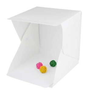 Mini LED Photo Studio Portable Box with two Backgrounds white