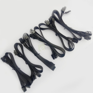 pcie 6pin male to dual 8pin pack of 6 cables