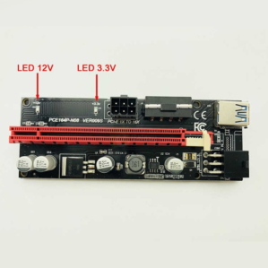 009S Riser New Version Express 1X 4x 8x 16x USB 3.0 Cable Power Cable for Mining Gaming LED