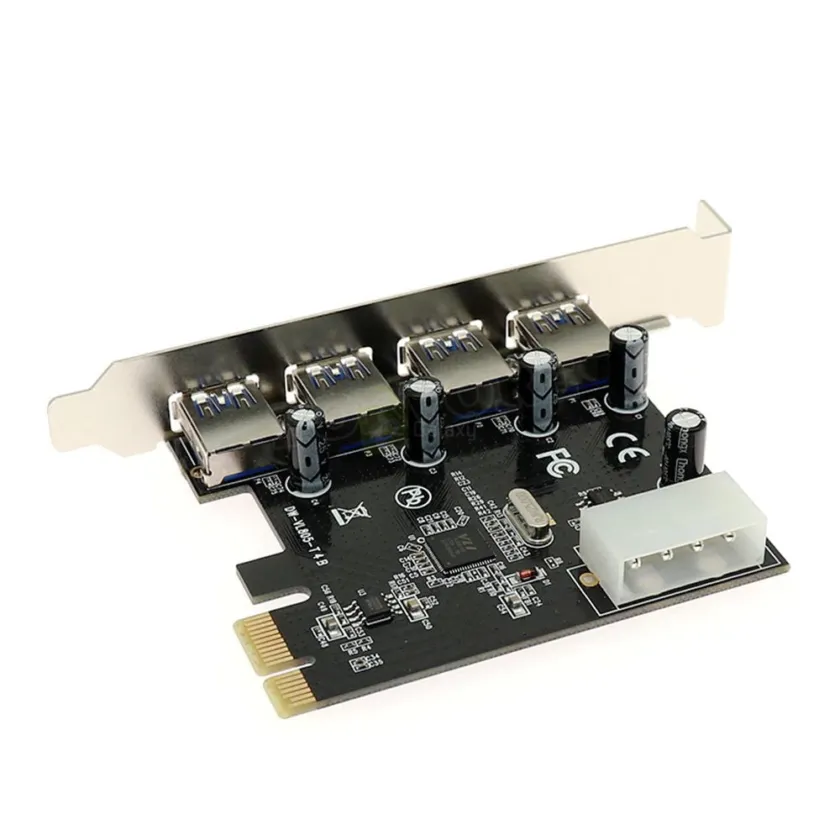 PCIe USB 3.0 Extender Card PCI Express to 4x USB3.0 Converter Adapter back