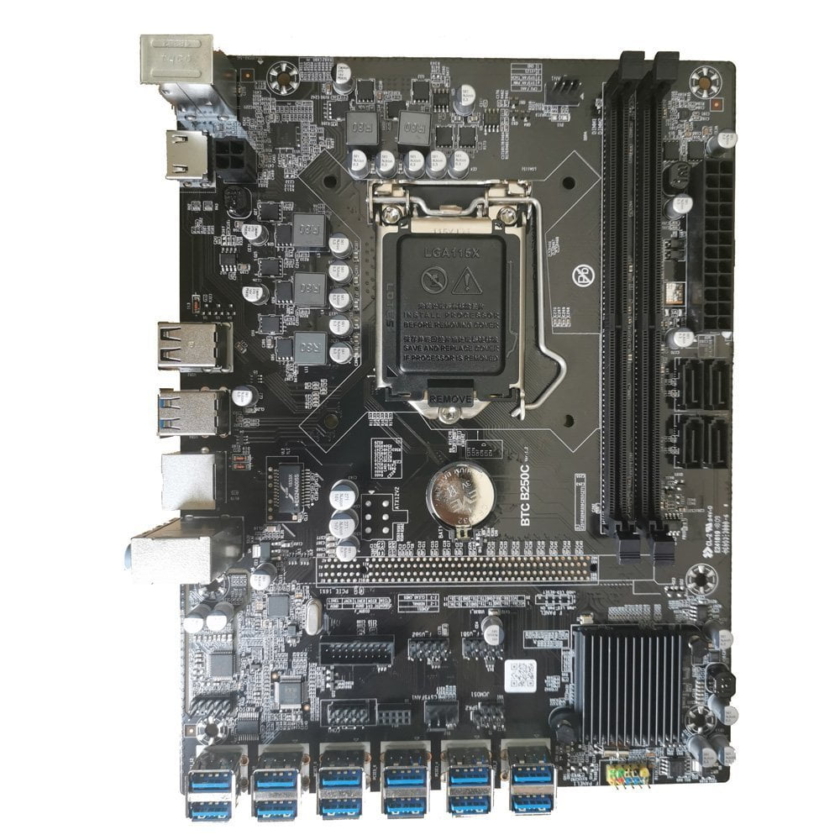 B250c Mining Motherboard 12 GPU Video Card Supported New