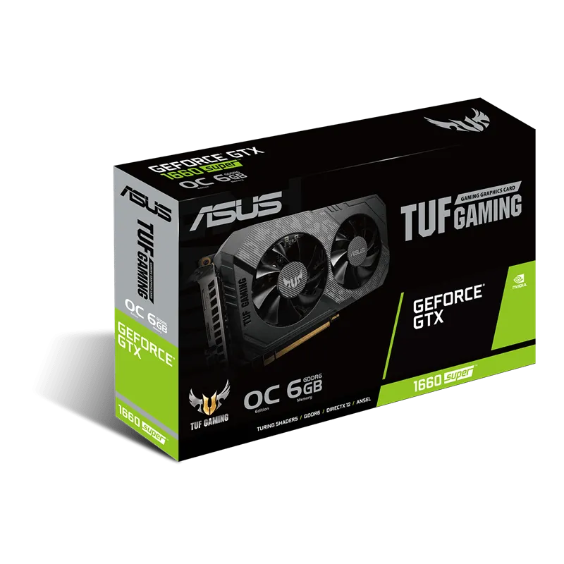 ASUS TUF Gaming GeForce® GTX 1660 SUPER™ OC Edition Brand New 6GB 3 ASUS TUF Gaming GeForce® GTX 1660 SUPER™ OC Edition Brand New 6GB box