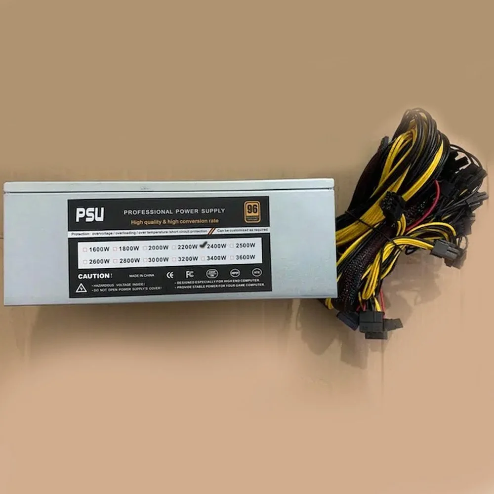 Super Cool 2400 Watt ATX Power Supply for Mining with Dual Fans 1 2400 watt power supply mining