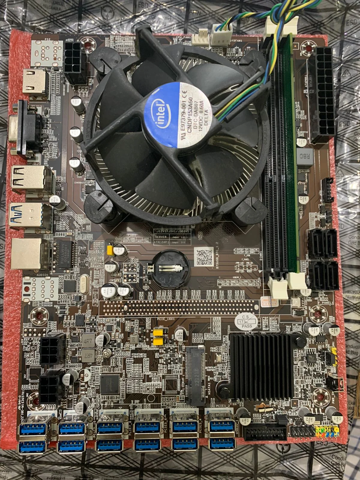 B75 BTC 12 USB Motherboard LGA 1155 Socket 12 GPU Ports Complete Package B250 1 WhatsApp Image 2022 06 02 at 11.25.57 AM