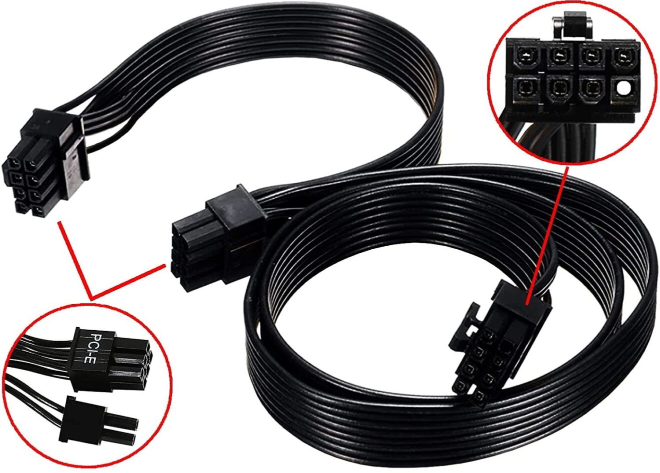Corsair 8 Pin Male to Dual PCIe 862 Pin Male Power Cable main