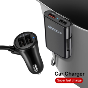 1.8m Cable 8A Max 4 Ports USB Car Charger super fast