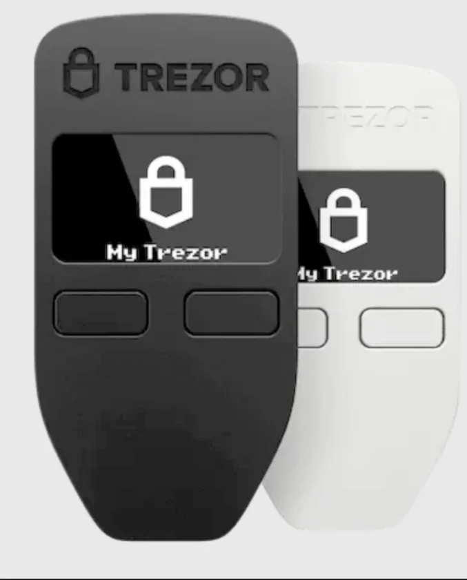 Trezor one hardware wallet white and black Trezor one hardware wallet white and black