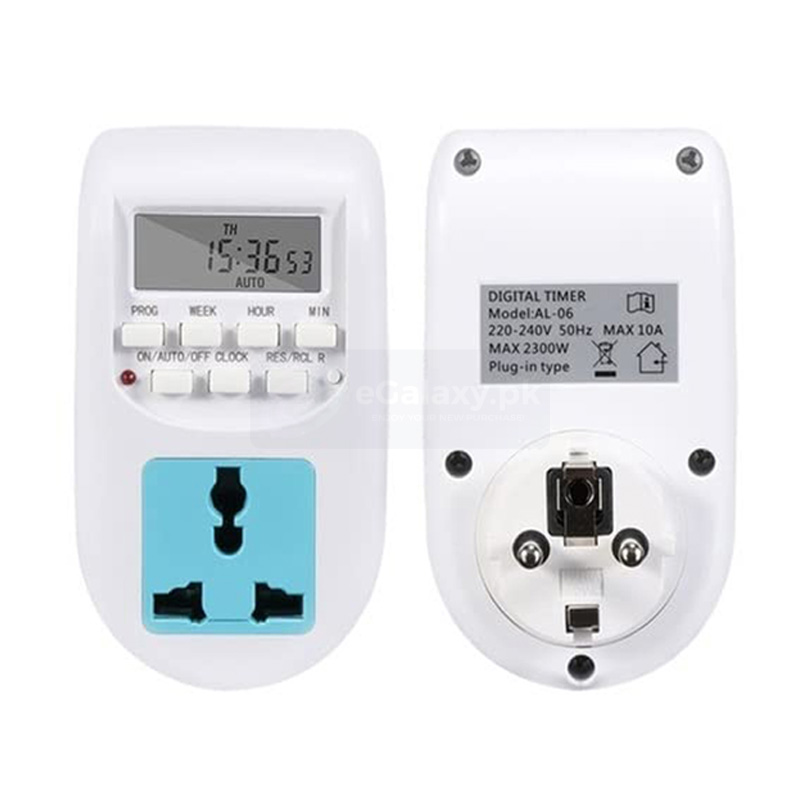 Electric Digital Timer Switch Automatic on off Socket back