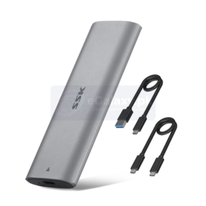 M.2 NVMe Enclosure SATA SSD to USB HE-C370 for External Storage Expansion